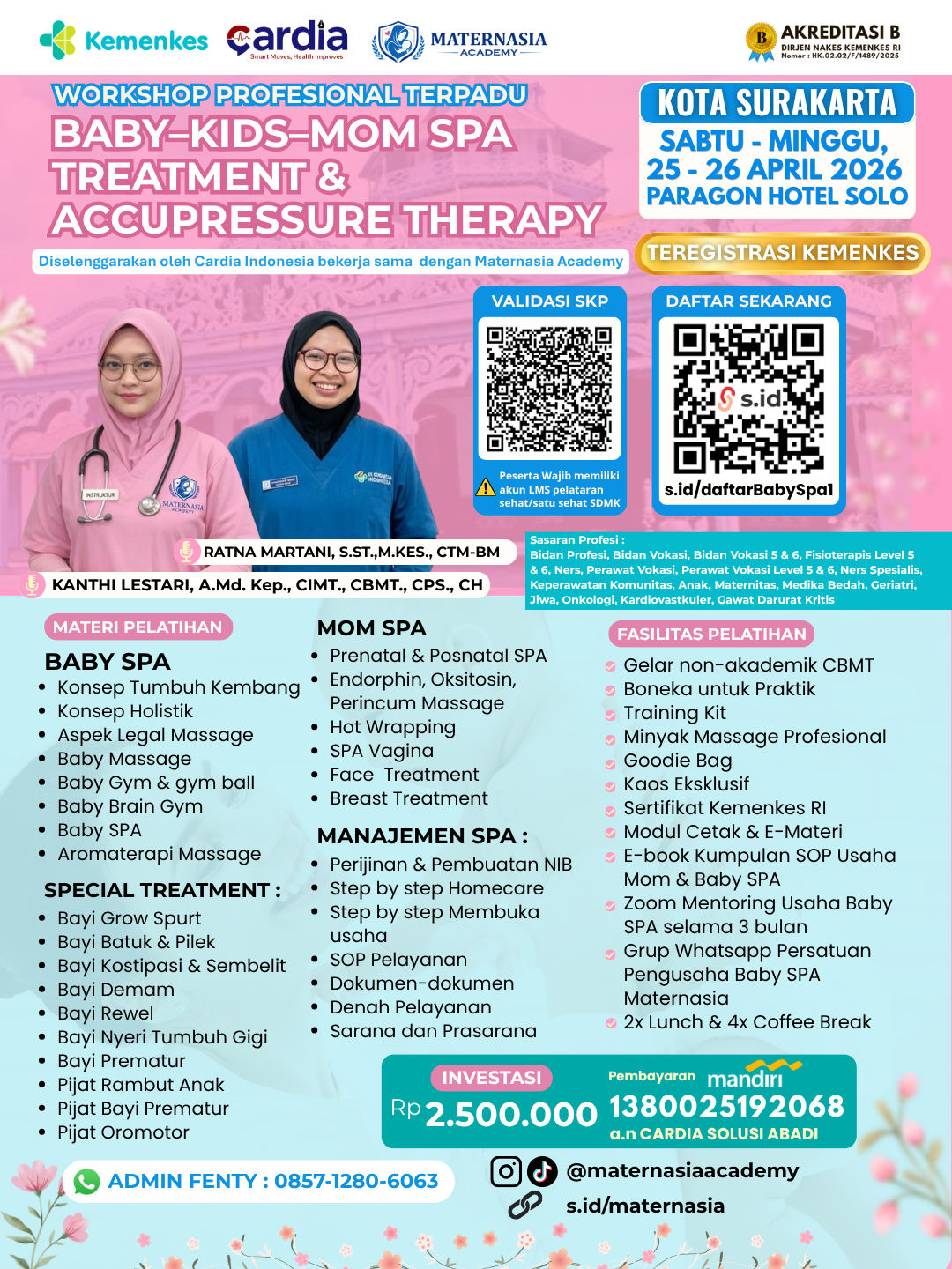 Gambar Workshop: Profesional Terpadu Baby–Kids–Mom Spa Treatment & Accupressure Therapy